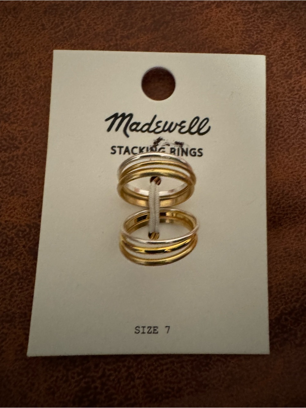 Madewell Gold Tone Layered Stacking Rings